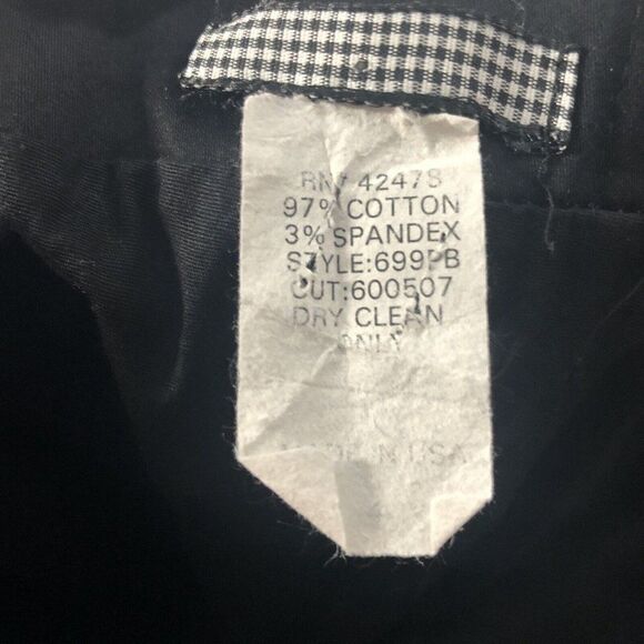 Vtg Strapless Black Pin Up Style Rockabilly Dress 4 Cotton Spandex Swing 80s 90s - Picture 12 of 12